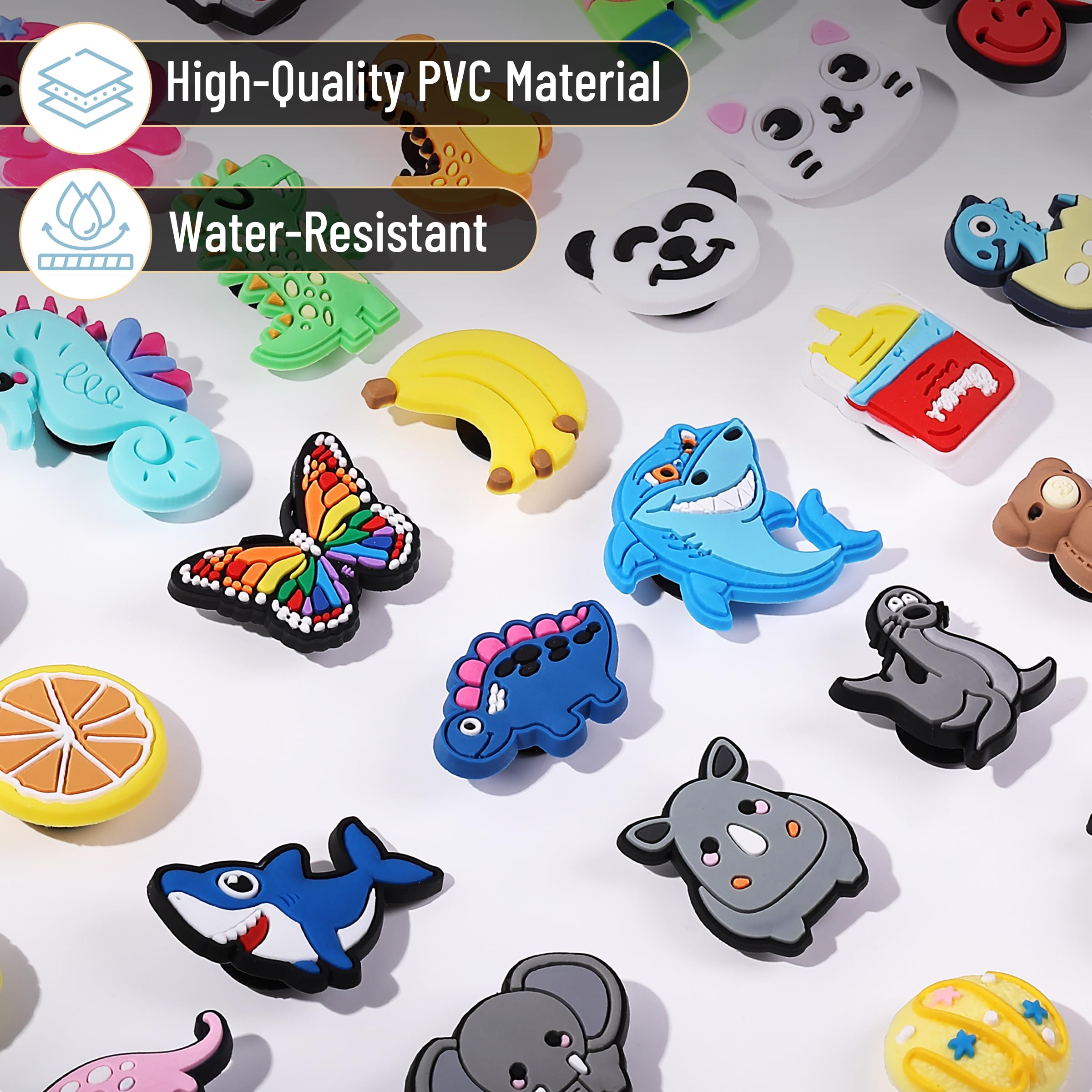 Mr. Pen- Different Charms, 30, 50, 60 Pcs, PVC Random Decoration Charms for Decoration