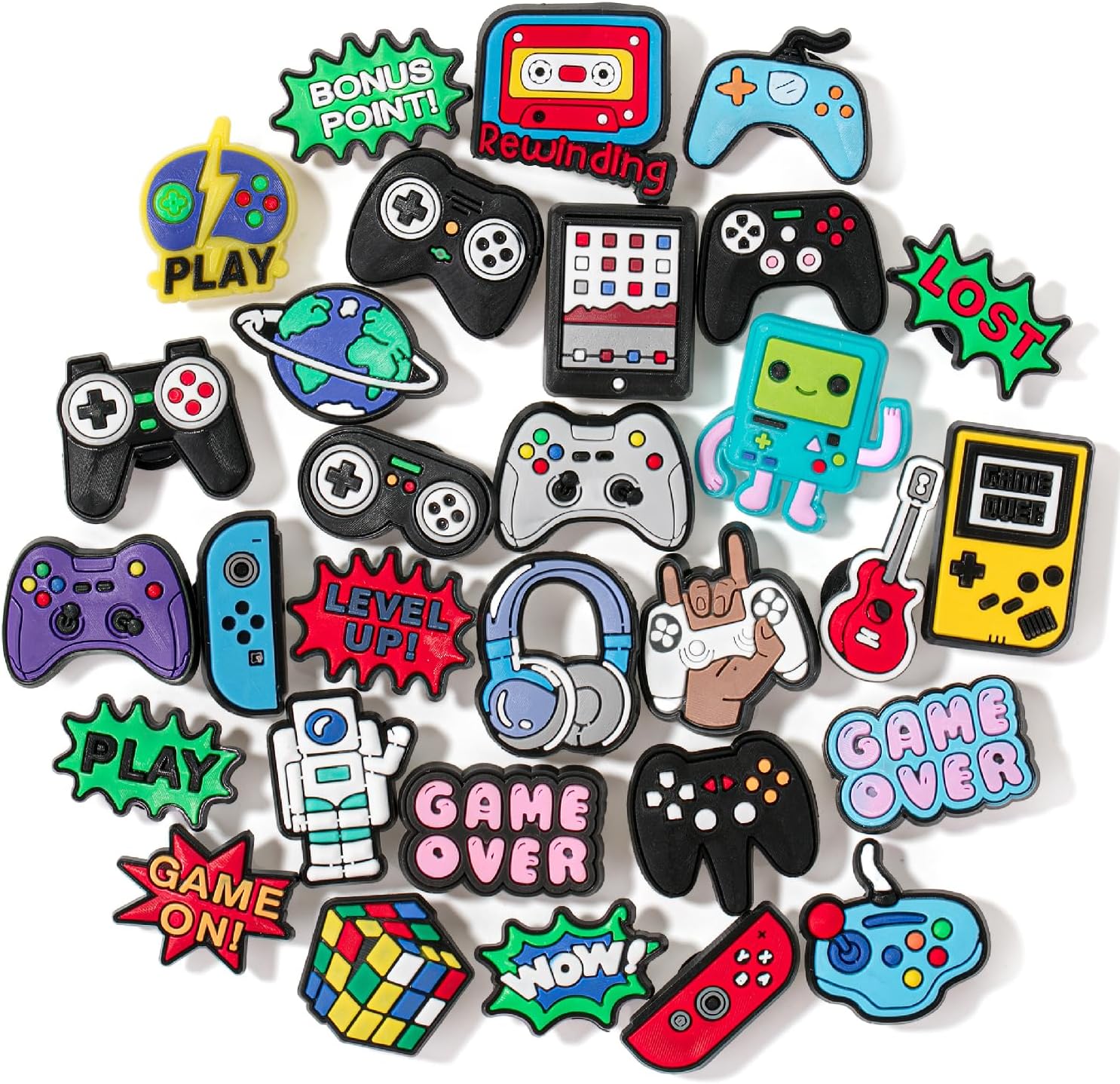 Mr. Pen- Different Charms, 30, 50, 60 Pcs, PVC Random Decoration Charms for Decoration