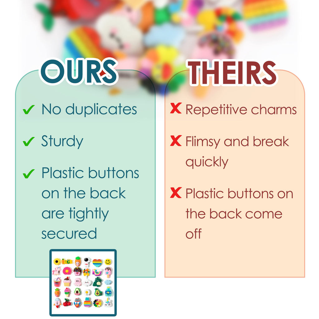 Mr. Pen- Different Charms, 30, 50, 60 Pcs, PVC Random Decoration Charms for Decoration