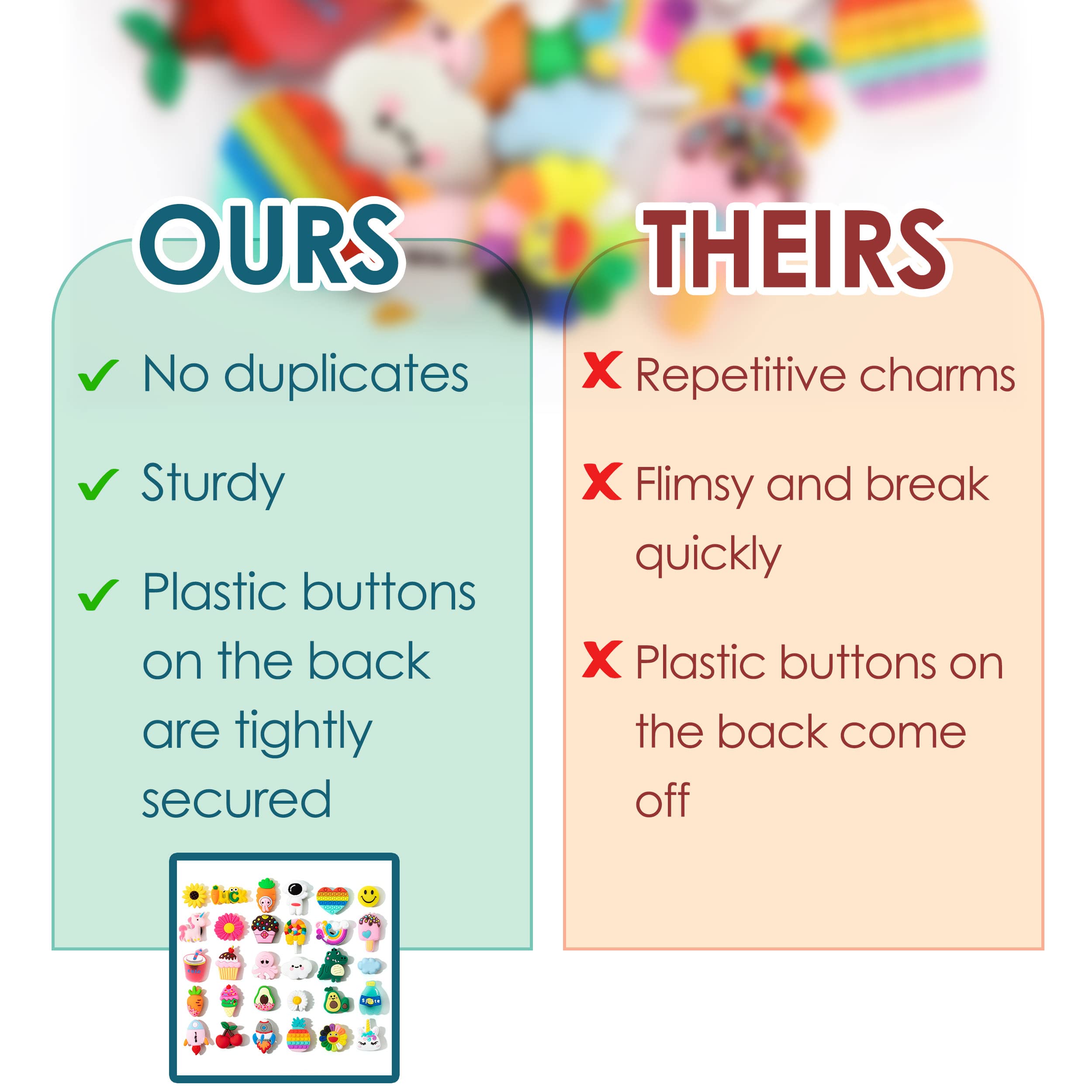 Mr. Pen- Different Charms, 30, 50, 60 Pcs, PVC Random Decoration Charms for Decoration