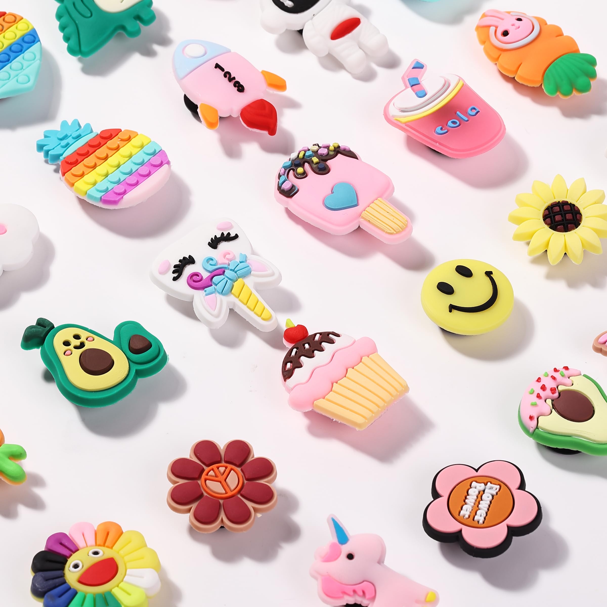 Mr. Pen- Different Charms, 30, 50, 60 Pcs, PVC Random Decoration Charms for Decoration