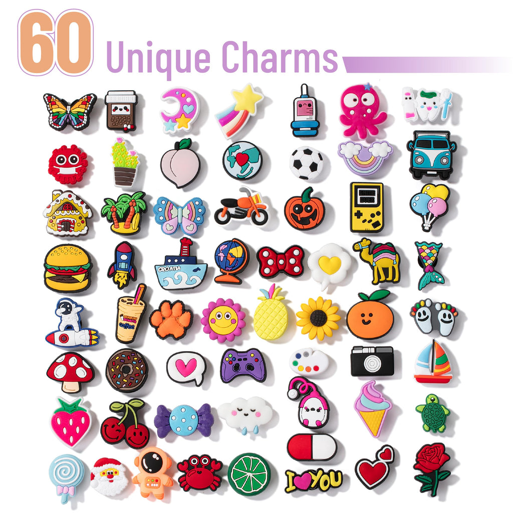 Mr. Pen- Different Charms, 30, 50, 60 Pcs, PVC Random Decoration Charms for Decoration