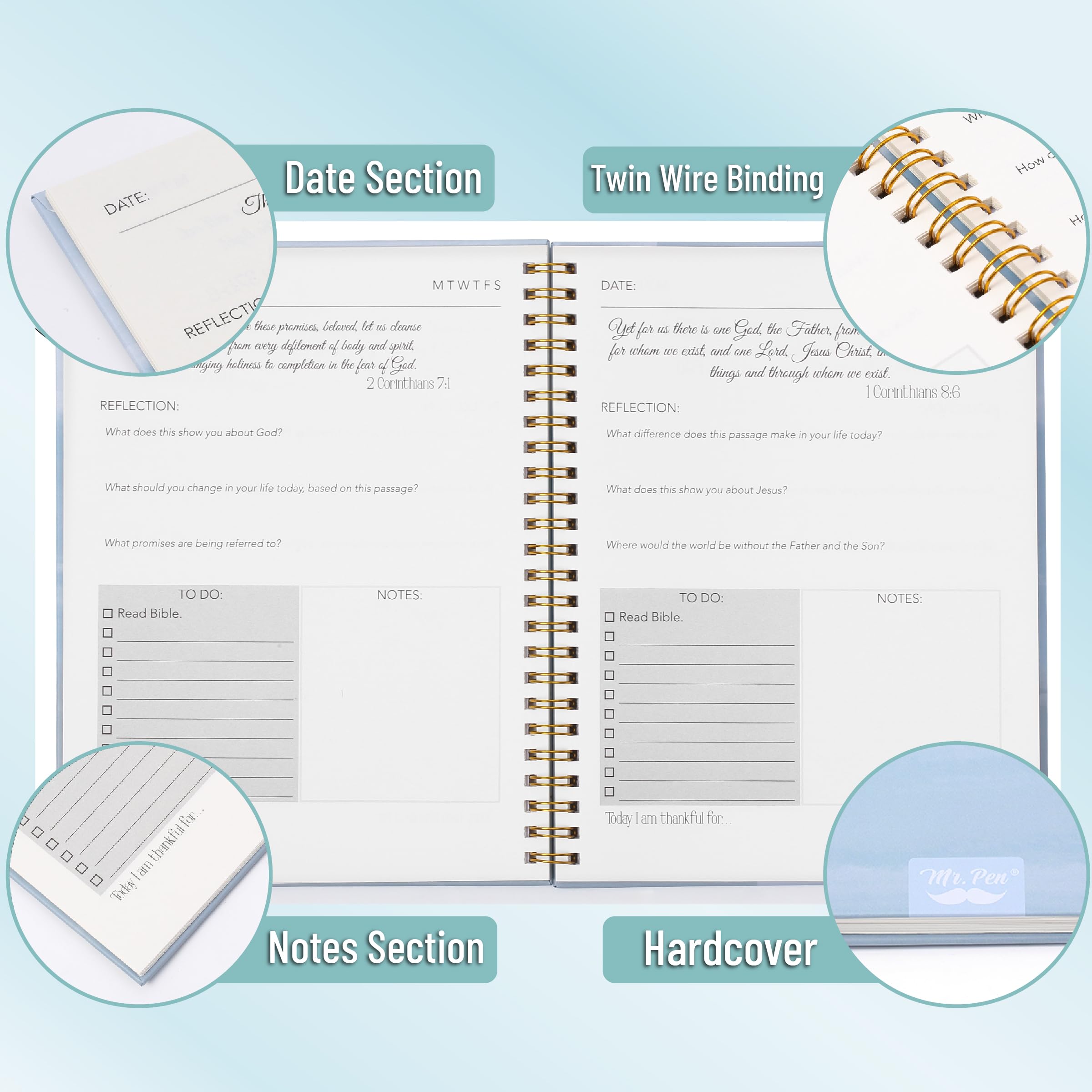 Mr. Pen- Bible Journaling Kit for Women, Golden Blush Color Theme, Bible Study Supplies Journaling Kit