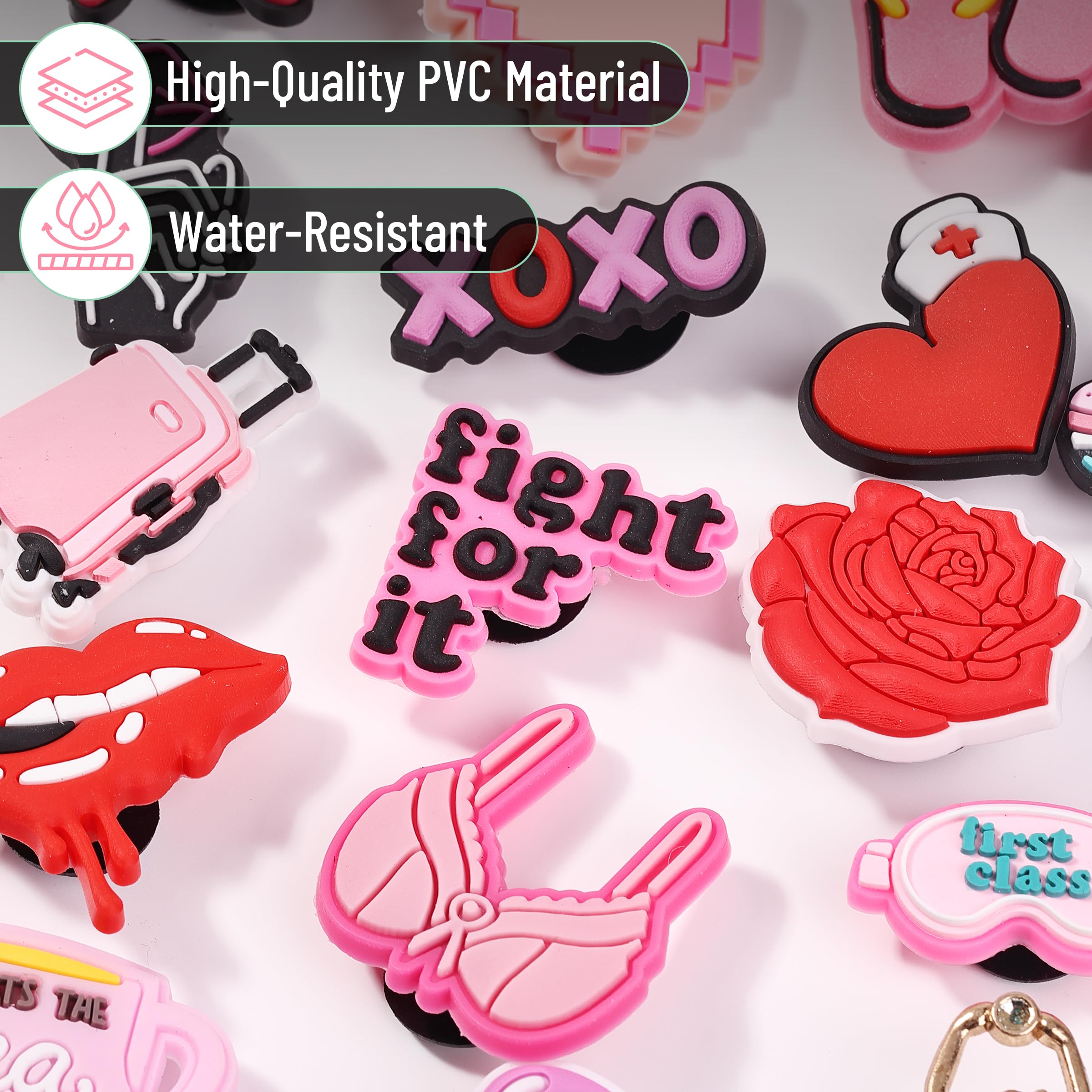Mr. Pen- Different Charms, 30, 50, 60 Pcs, PVC Random Decoration Charms for Decoration