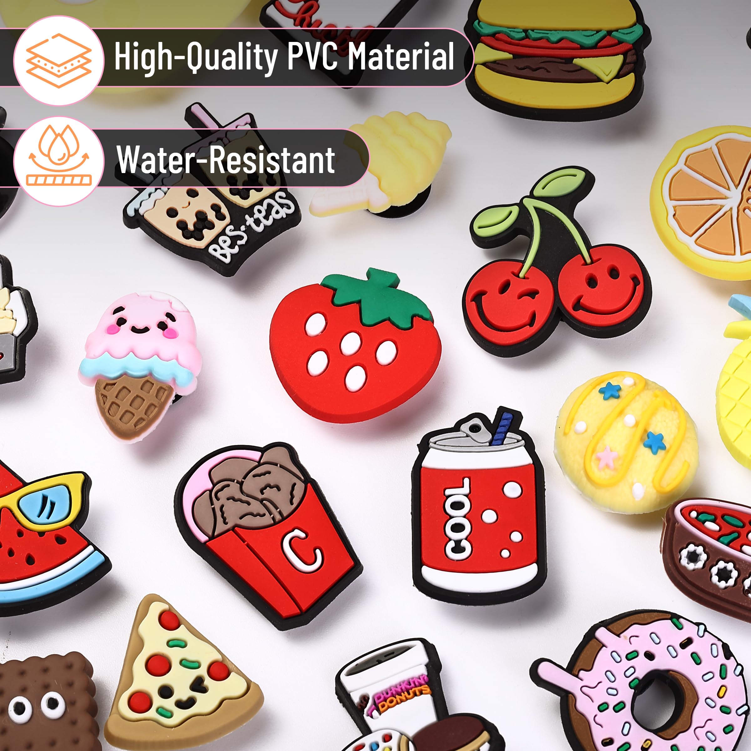 Mr. Pen- Different Charms, 30, 50, 60 Pcs, PVC Random Decoration Charms for Decoration