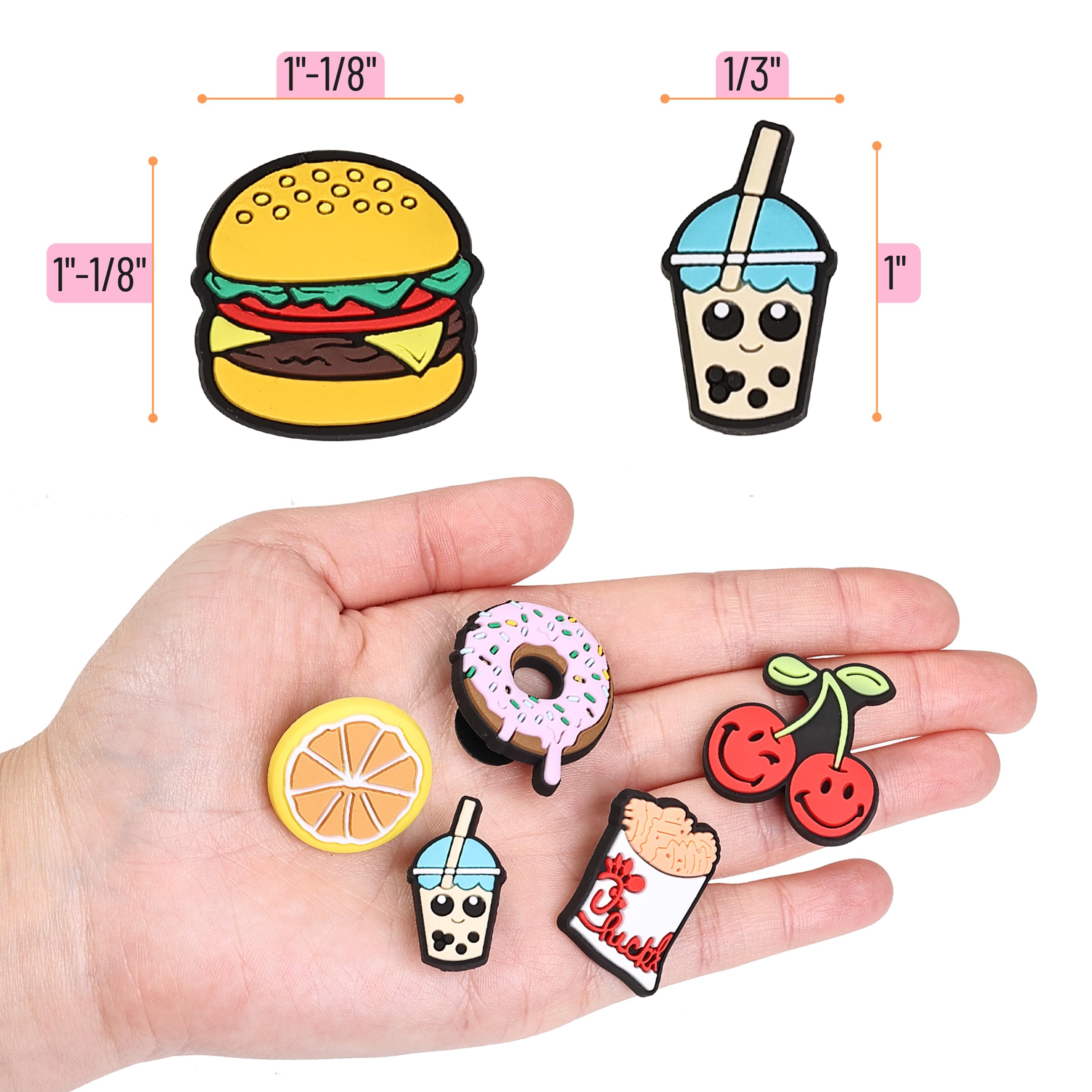 Mr. Pen- Different Charms, 30, 50, 60 Pcs, PVC Random Decoration Charms for Decoration