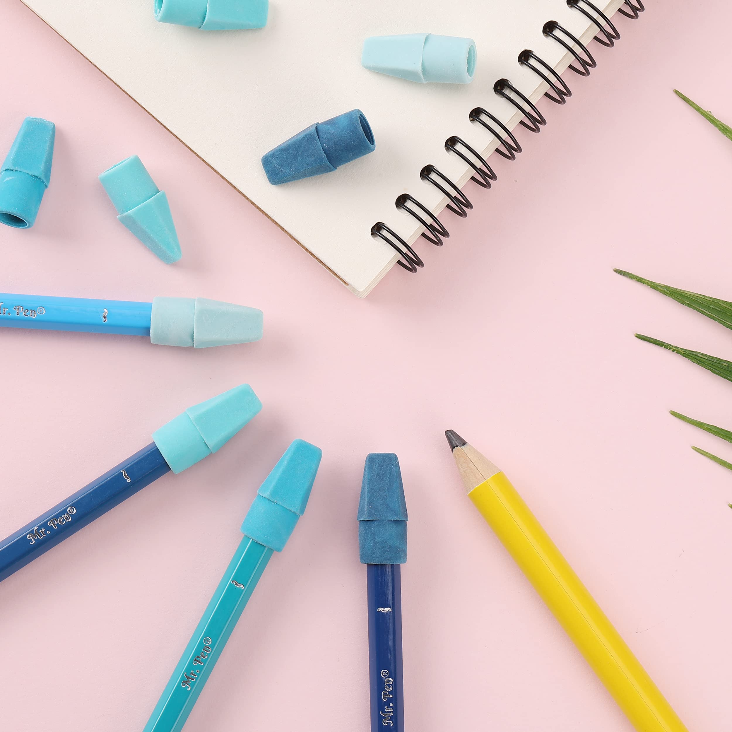 Mr. Pen Erasers for Pencils, 120 Pack, Pencil Top Erasers, Eraser Caps, Cap Tops, Topper Erasers. Ereaser