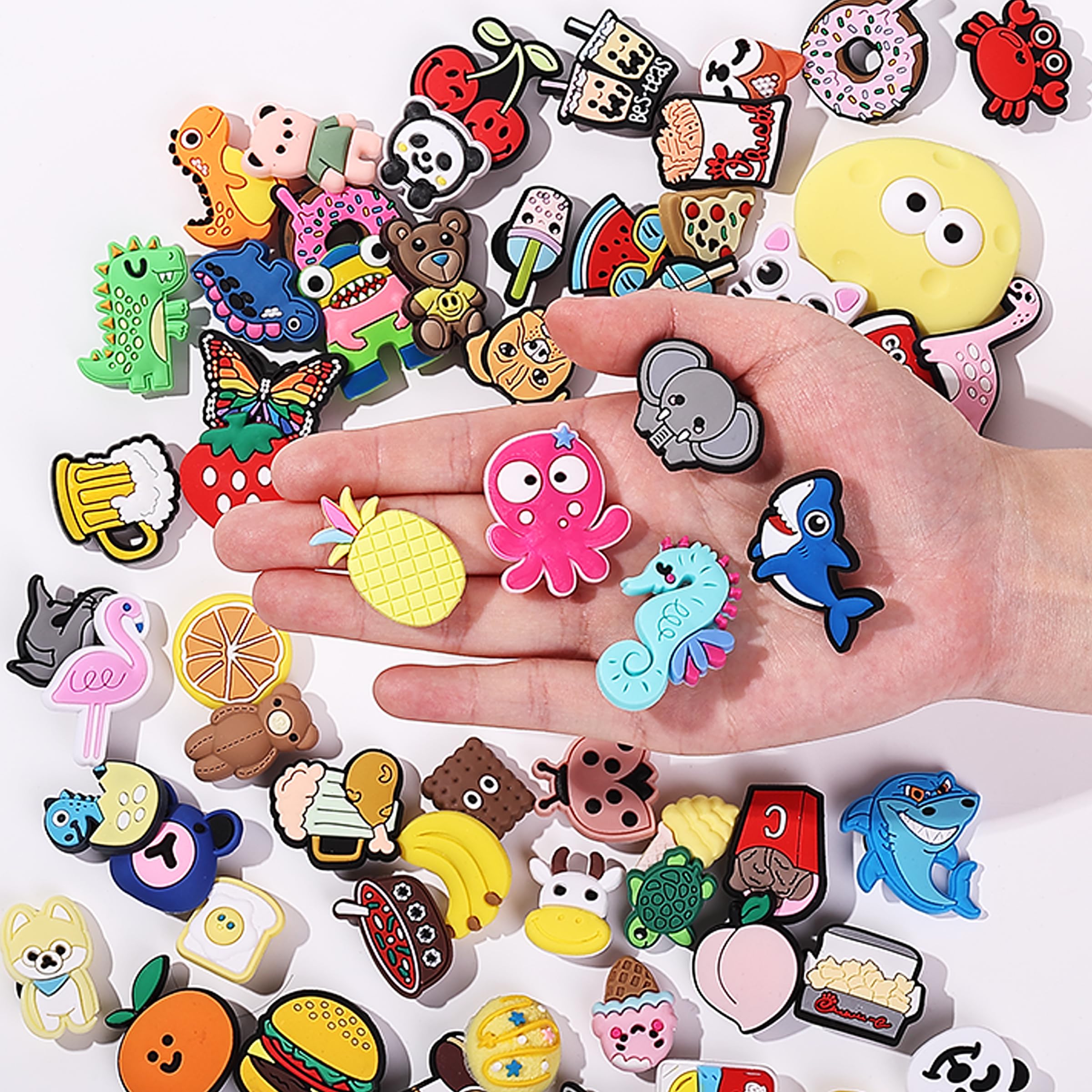 Mr. Pen- Different Charms, 30, 50, 60 Pcs, PVC Random Decoration Charms for Decoration