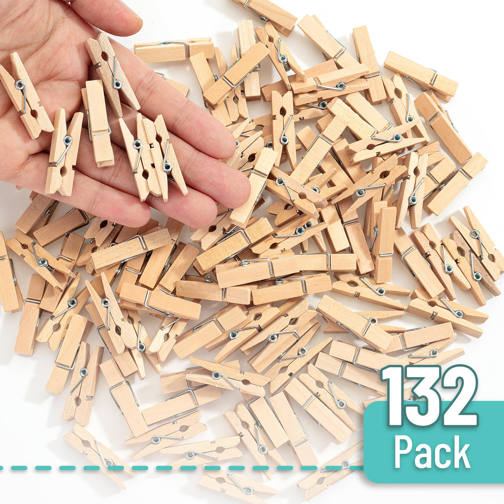 Mr. Pen- Wooden Clothes Pins, Large Natural Wood, 50 Pack, 2.9 Inch, Rust Resistant for Classroom, Crafts